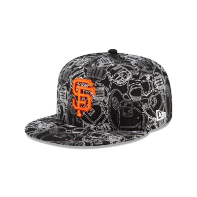 San Francisco Giants Gorra | New Era MLB Cap Chaos 59fifty Fitted Cap Mexico - Negros